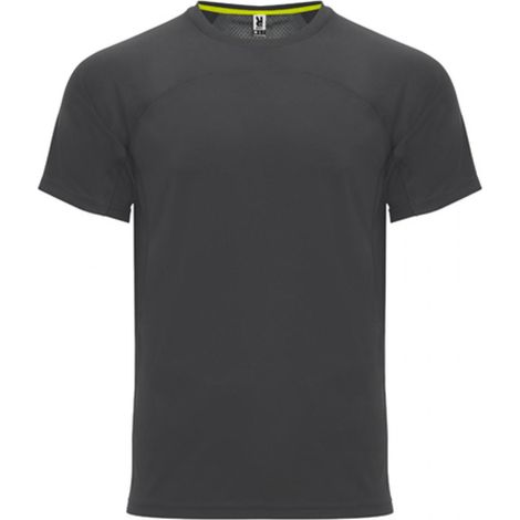 Camiseta deportiva unisex transpirable con espalda rejilla 3D MONACO ROLY XS Plomo oscuro