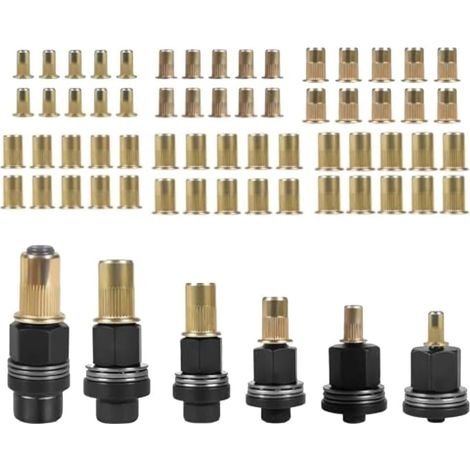 Set mit 60 Muttern für M3 bis M10 Anwendungen Konstruktion