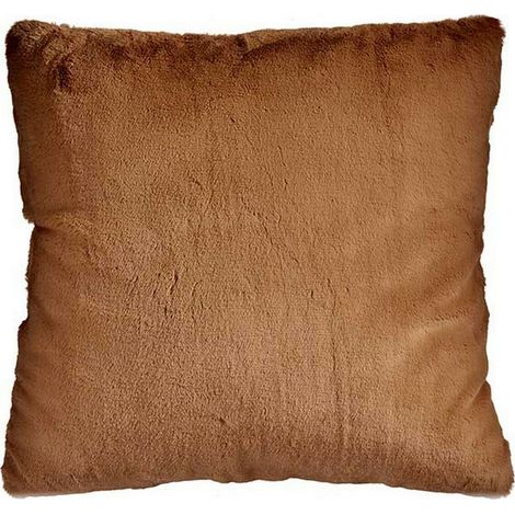 Coussin - Non précisé - Marron - Cuir synthétique - 60 x 60 cm - Texture douce