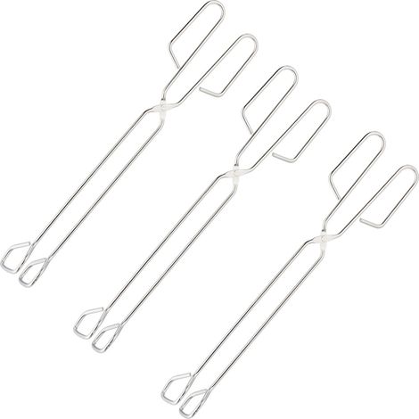 Juego de 3 pinzas de cocina de acero inoxidable para barbacoa y parrilla