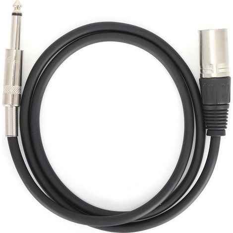 Câble Audio XLR Mâle Vers Jack TRS 6.35mm - Câble Microphone Équilibré 3M - Pour Scène Et Studio - 1 Pièce (1/5)