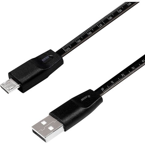 LogiLink CU0158 - 1 m - USB A - Micro-USB B - 2.0 - Noir