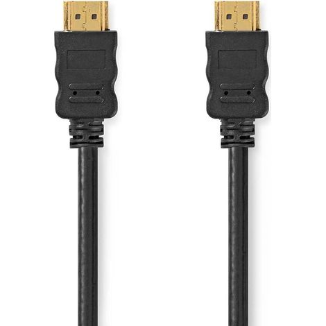 Nedis High Speed HDMI ™ Kabel mit Ethernet / HDMI™ Stecker / HDMI™ Stecker / 4K@60Hz / ARC / 18 Gbps / 5.00 m / Rund / PVC / Schwarz / Box
