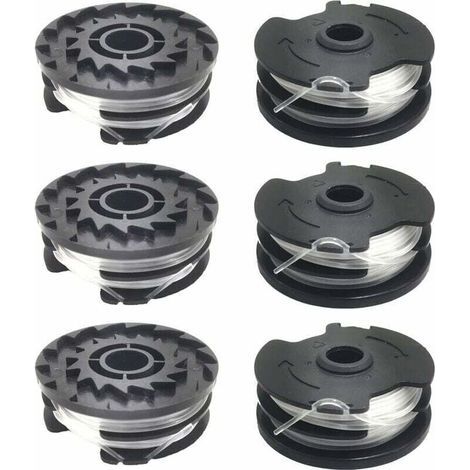 Pack of 6 replacement spools of trimmer line for LIDL Parkside PRTA 20-Li A1, B2, C3, PRT 550 A1, A3, PRT 300 A1 grass trimmers (1/4)