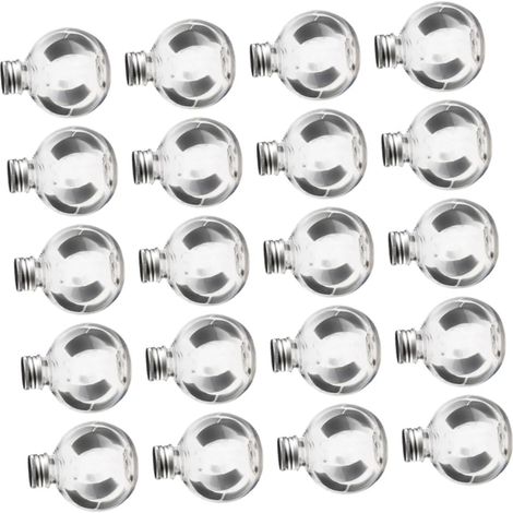 20pièces Bouteilles Pet Transparentes Ampoule avec Bouchon à Vis pour (1/5)