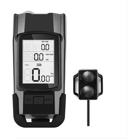 Kit d'éclairage vélo multifonction étanche, compteur vitesse et km, klaxon, 4 modes, avant et arrière ultra-lumineux, recharge USB