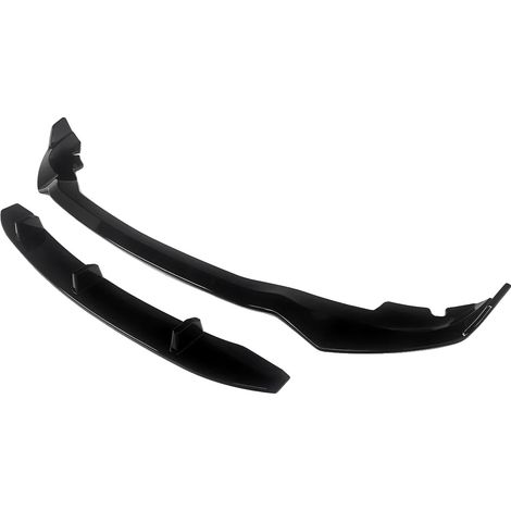 Spoiler delantero para parachoques, plástico ABS, ajuste a medida, NEGRO (1/2)