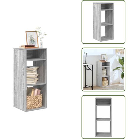 vidaXL Bibliothèque sonoma gris 34x31x80 cm bois d'ingénierie (1/5)