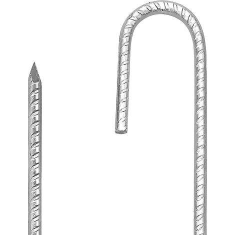 Sardines De Fixation Tente 8 Piquets Sardines Galvanisés 32 Cm - Très Résistants Pour Tente, Trampoline, Serre Et Bâche