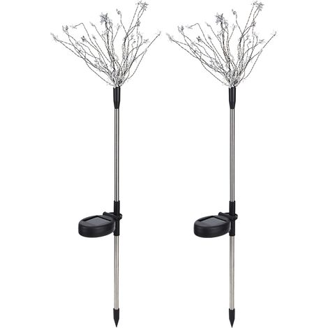 2er-Set Solar-Sternenlichter mit 90 LED-Chips für Gartenwege, Terrassen und Rasenflächen (1/5)