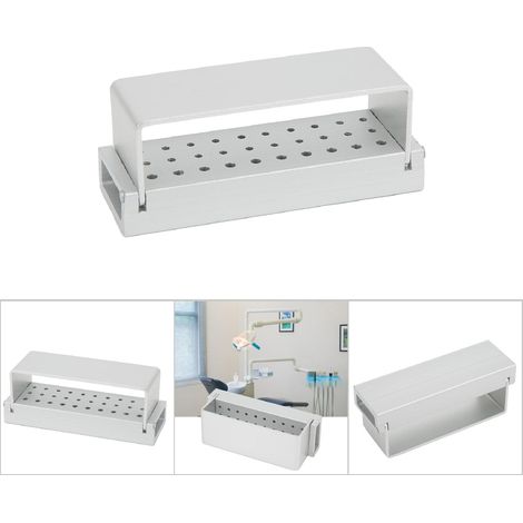 Boîte de rangement pour fraises dentaires en acier inoxydable, 30 alvéoles, étui de stérilisation, organisation professionnelle (1/5)