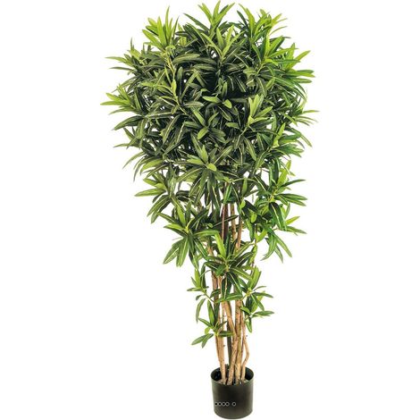 Croton Goldfinger reflexa factice H150 cm 1428 feuilles arbre en pot - dimhaut: H 150 cm - couleur: Vert (1/3)
