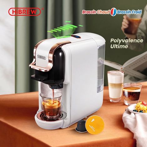 Machine à café multi-capsules 5-en-1 HiBREW 1450W, compatible K-Cup, Nespresso, Dolce Gusto, Dosette ESE, Café moulu (1/5)