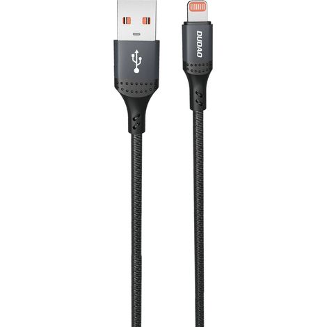 Cable USB-A/Lightning trenzado Dudao 3A 30W L3SL de 1,2 m - Negro (1/3)