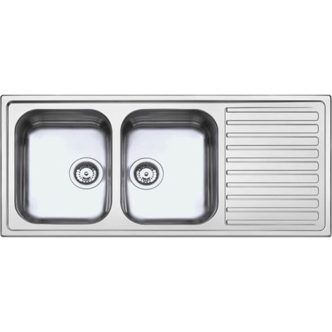 SAXT333A fregadero 2 senos 116x50 cm derecho