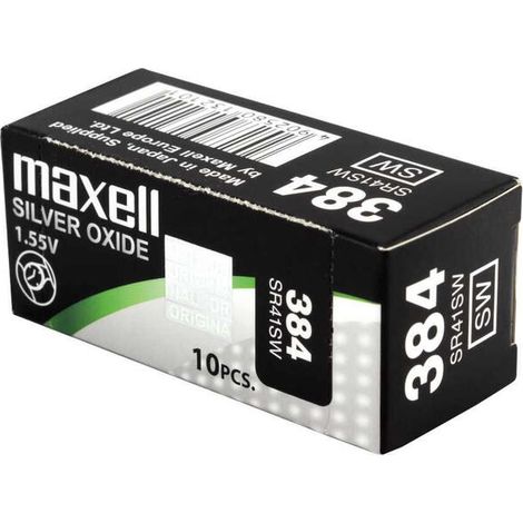 Pila Reloj 384 Maxell Oxido Plata 38mah Sr0041sw 384/maxell (1/3)