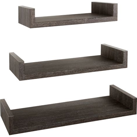 3er set wandregal mod. Calamita Maxi farbe eiche dunkel (1/4)