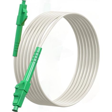 20m Câble Fibre Optique Jarretière Simplex Monomode OS2 9/125µm LSZH Blanc pour Freebox Box Internet Routeur FTTH FTTB FTTx (1/5)