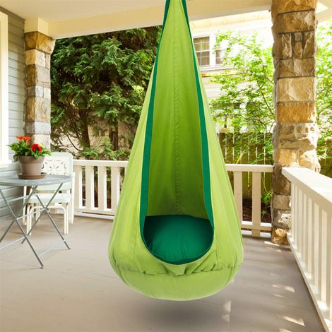 LEDANDER Siège balançoire suspendu — Hamac-balançoire pour enfants / Chaise suspendue — Hamac intérieur et extérieur — Charge max. 80 kg，150x70cm (1/5)