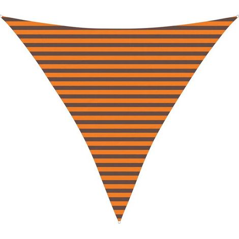Voile d'ombrage orange-brun, 3,6 x 3,6 x 3,6 mètres (1/5)