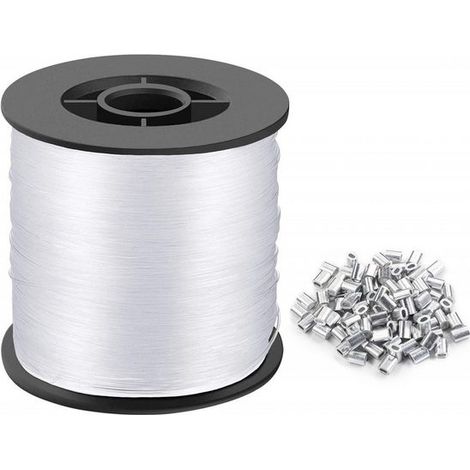 Fil de pêche 0,8MM nylon transparent résistant à la rupture 200M, corde nylon invisible pour pêche et bricolage (1/5)