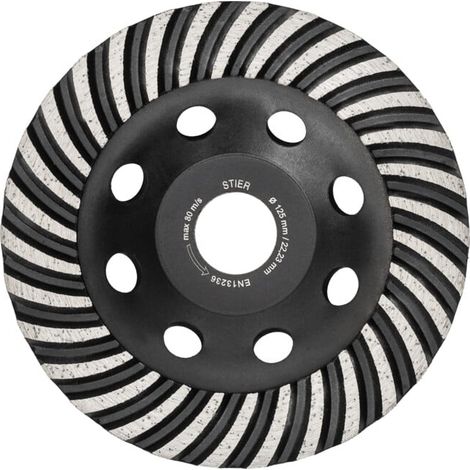 Meule boisseau diamantée STIER 125 x 22,23 mm Turbo (1/5)