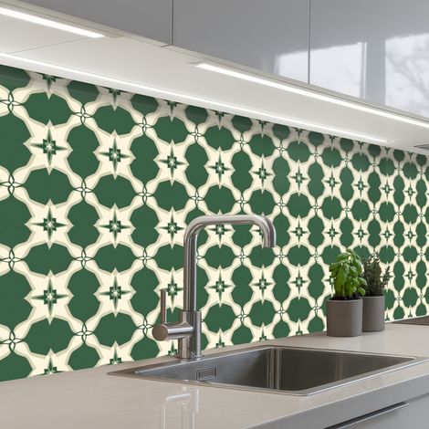 SCHIENALI CUCINA Piastrella - Classica - Verde 300x80 cm (1/5)