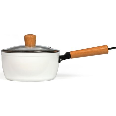 LIVOO MEP132W Casserole poignée en bois intérieur antiadhésif diamètre 18 cm (1/5)