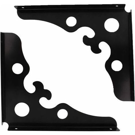 2 Pcs Support Étagère \u200bpour Montage Murale Fixation en Forme de L Équerres Étagère de Fixation Murale Supports Triangulaires de 90 Degrés en Métal Support D'angle \u200bBrace,Noir(225mm285mm) (1/5)