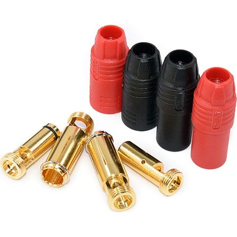 2 Paires Connecteur Chargeur de Batterie Anti-Étincelles Gold Bullet AS150 Mâle et Femelle pour S1000 et Plus [1 Paires Rouge + 1 Paires Noir] (1/5)
