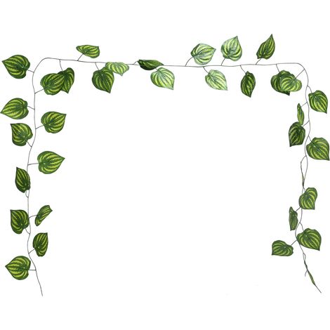 Dekorative Kletterpflanze aus Rattan für die Decke mit Blättern (1/4)