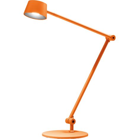 Lampada da Tavolo Efira L - 6,2W LED 3000K Orientabile Dimmerabile, Struttura in Alluminio Arancio Bruciato con Diffusore in Metacrilato - Gea Luce (1/3)