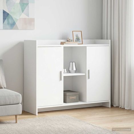 vidaXL Credenza Bianco 98,5 x 33 x 80 cm Legno ingegnerizzato
