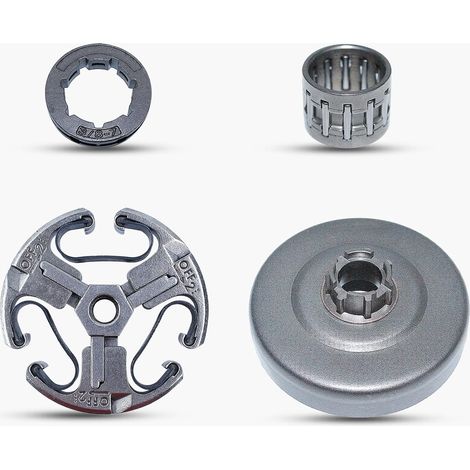 Poulie de tambour d'embrayage 3/8" 7T jante de pignon avec roulement à aiguilles pour Husqvarna 268 272 268XP 272XP 61 66 266 pièces de tronçonneuse (1/5)