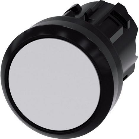 Siemens 3SU10000AB600AA0 3SU1000-0AB60-0AA0 Bouton-poussoir actionneur plat, collerette plastique bl (1/3)