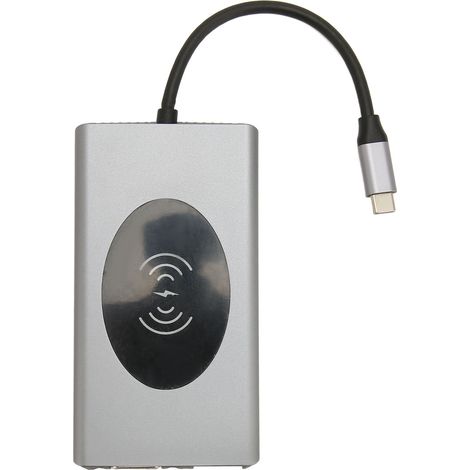 Station d'accueil USB 13-en-1 : Hub USB 3.0 5 ports, USB-C, HDMI 4K, VGA, port Ethernet RJ45, chargeur sans fil (1/5)