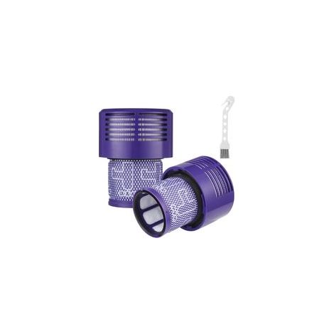 2 Filtre Pour Dyson V10，avec 1 brosse de nettoyage，Filtre de remplacement lavable pour Dyson V10 Cyclone Series, V10 Absolute, V10 Animal, V10 Total Clean, V10 Motorhead (V10-2PCS)