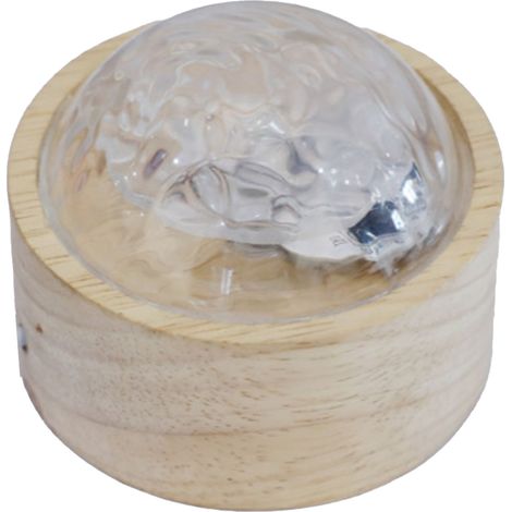Ortviai Lampe d'ambiance LED avec effet vague tournante, 16 couleurs, intensité réglable, en bois et PC (1/5)