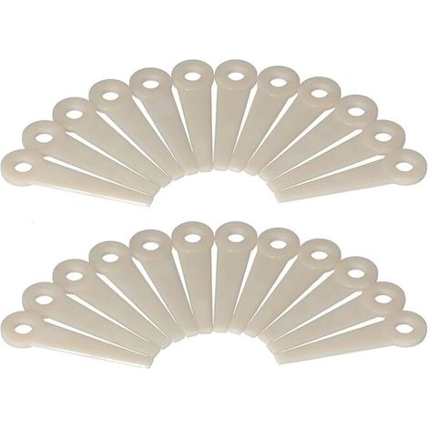 24 Pièces Lames de Tondeuse à Gazon PA66 Lames de Coupe en Plastique Accessoires de Tondeuse à Gazon de Jardin Lames de Tête de Coupe Remplacement pour Stihl PolyCut 6-3 20-3 10-3 41-3 T (1/5)