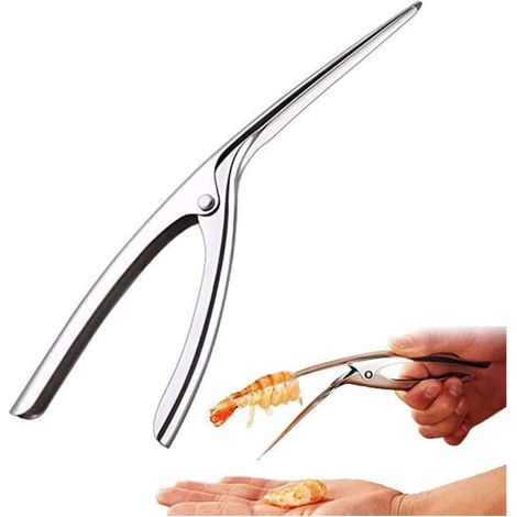 Éplucheur de crevettes en acier inoxydable, facile et rapide, outils de pinces, Machine à éplucher les crevettes (1/5)