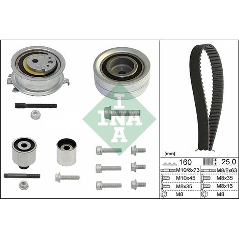 Kit distribución INA VW 1.2-2.0 TDI 08-