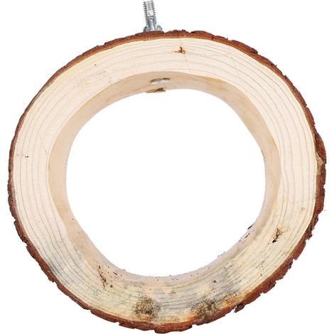 Nid d'oiseau en bois naturel, cachette idéale pour hamster, écureuil ou perroquet. (1/5)