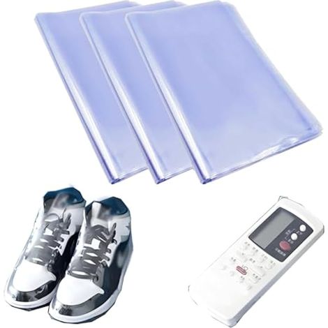 100 Pièces Film Thermorétractable Sacs D'emballage, 28 X 40 CM Thermorétractable Sacs d'emballage, Transparent en Rétractable à Chaud, Pour Cadeaux, Emballage, Savon, Chaussure (1/4)