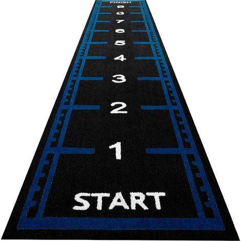 Pista sprint in erba artificiale - 10 x 2 metri - Nero / Blu - 17 mm