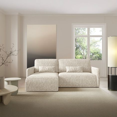 3-Sitzer-Wende-Ecksofa mit Bettkasten Lazare Hellgrau (1/5)