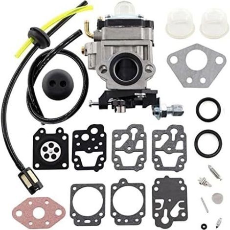 Carburateur pour Débroussailleuse Chinoise Coupe-Bordure CG430 CG520 BC430 BC520 43CC 52CC 2 Temps Moteur Outils de Jardin Carburateur Membrane Joint Réparation kit Tuyaux & Filtre (1/4)