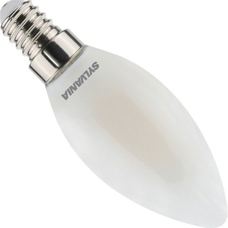 AMPOULE RÉTRO FLAMME LED TOLEDO SATINÉE E14 SYLVANIA 4,5W 470LM - BLANC CHAUD 827 29482 (1/6)