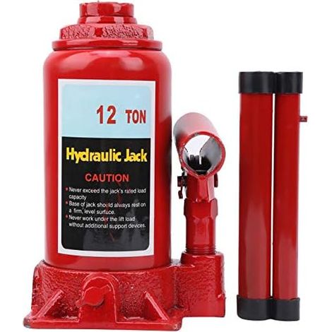 Cric Hydraulique à Bouteille 12T, Vertical pour Voiture, Camion, Camping-Car, Caravane, Bateau, Van (1/5)