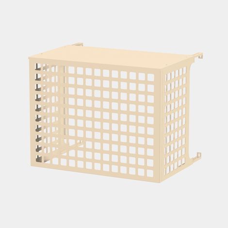 Cache climatiseur - Quadria Cache climatiseur - Quadria - Fixation murale - Ivoire RAL 1015 - Taille S (H 70 x L 90 x P 50-74 cm) (1/5)
