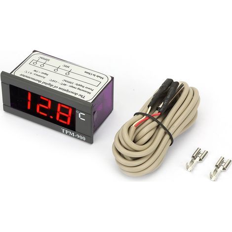 Controlador de temperatura digital SUNXURY TPM-900 de 220 V con panel LED y termostato con sensor. (1/5)